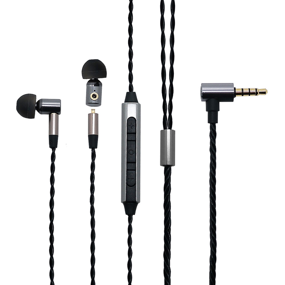 着脱式ケーブル 高耐久インイヤー イヤホン　HD-PR-P101D-A-BK