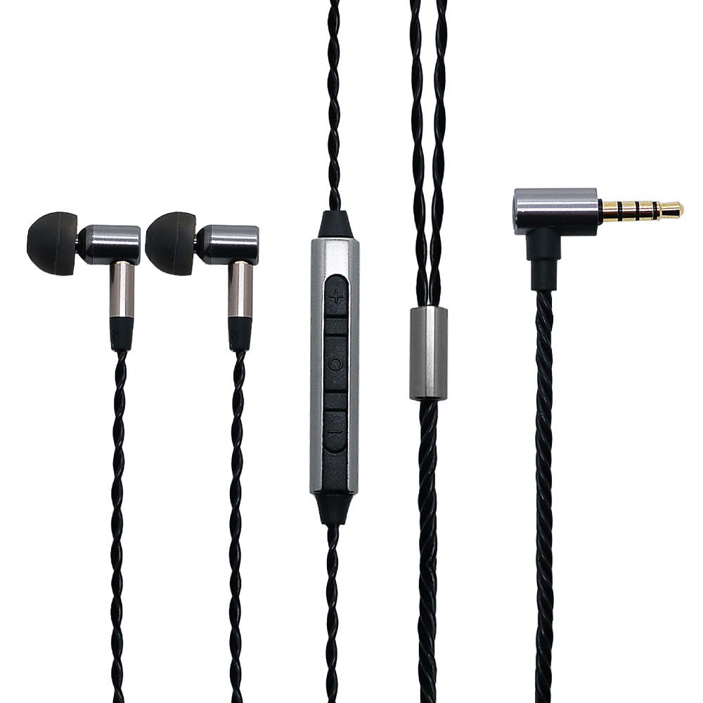 着脱式ケーブル 高耐久インイヤー イヤホン　HD-PR-P101D-A-BK