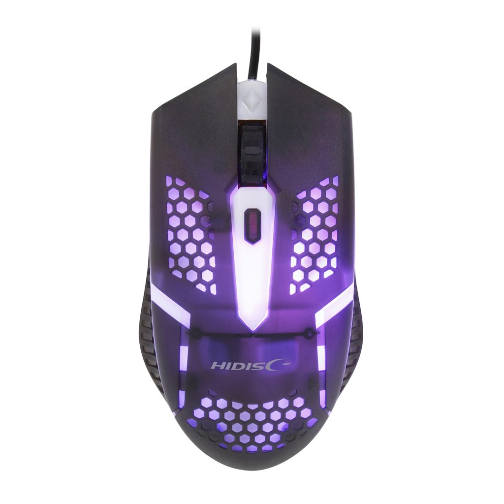 HIDISC スケルトン LEDマウス HDGMGCM1062BK