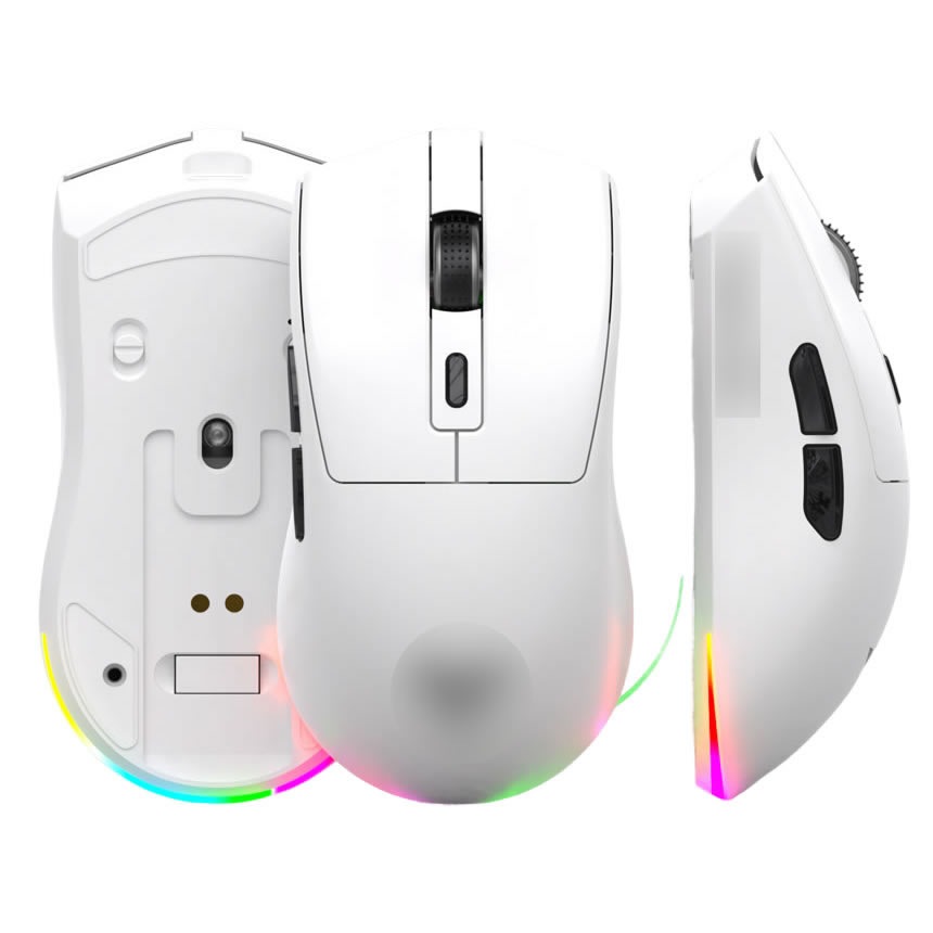 ゲーミングマウス PAW3311搭載 12,800DPI 充電ドック付属 ワイヤレス・Bluetooth・有線対応 高耐久エルゴ設計