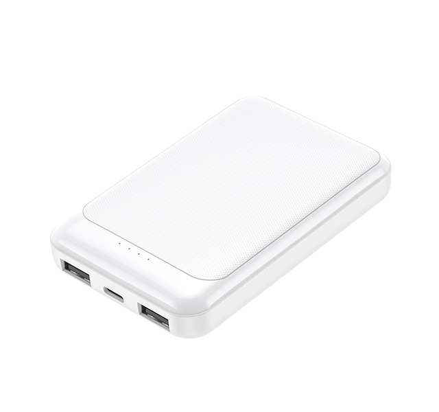 HIDISC コンパクト&スリム 急速充電 モバイルバッテリー 5000mAh ホワイト  OPP包装 HD-MB05TAK3WH-PP