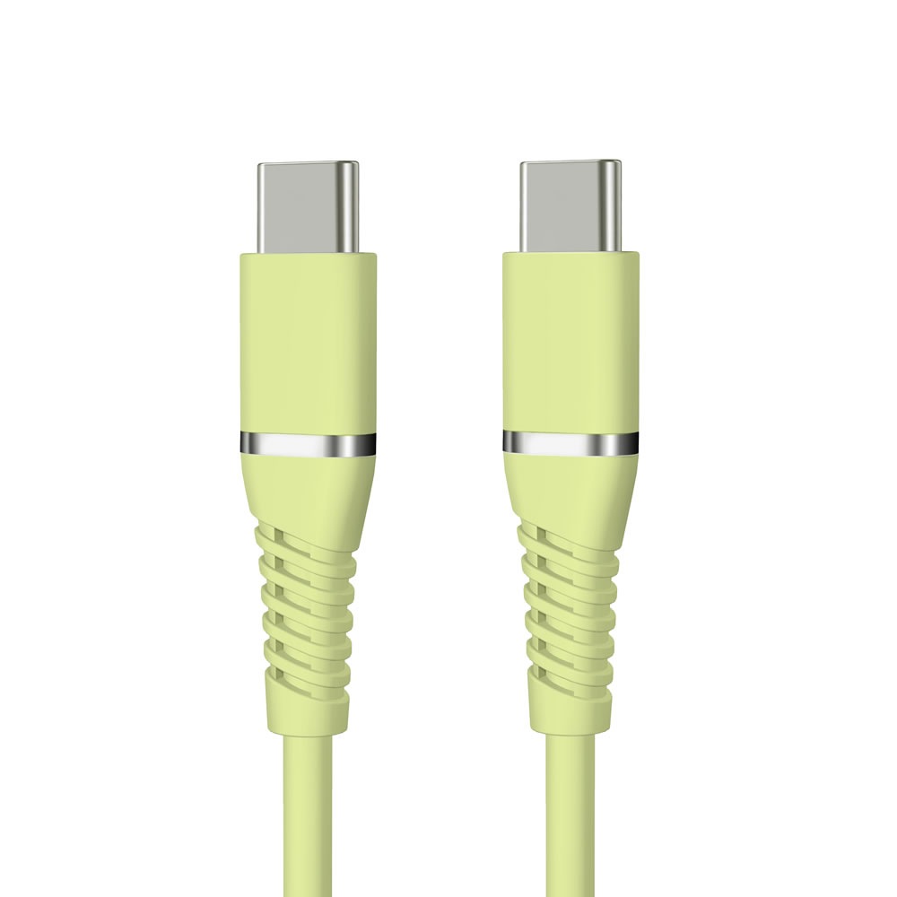 HIDISC USB やわらかで絡みにくいType-C to Type-C (C to C ケーブル） 1m ピスタチオグリーン PD100W対応 超急速充電 HD-STCC100W1GN