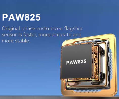 ゲーミングマウス 超軽量53.5g PAW825搭載 12,800DPI ハニカムRGBライティング 音楽同期対応 高精度エルゴ設計