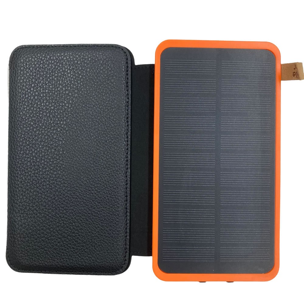 HIDISC ソーラーパネルx3 太陽光にあてて自動で充電! 10000mAh モバイルバッテリー HD-S3MB10TABK