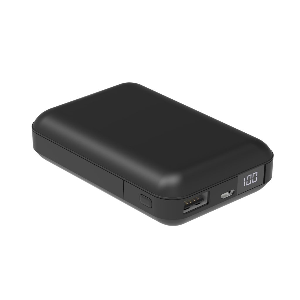 おすすめ HIDISC 液晶表示で残量がわかるモバイルバッテリー カードサイズ, USB-Type C入出力可能 ブラック HD-MBLCD10000BTBK 充電器