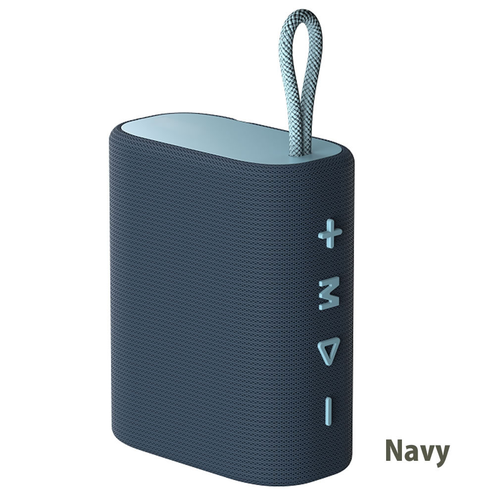 縦型スリムデザインポータブルBTスピーカー Bluetooth5.3 高音質5W 6時間再生 TWS対応 軽量175g 