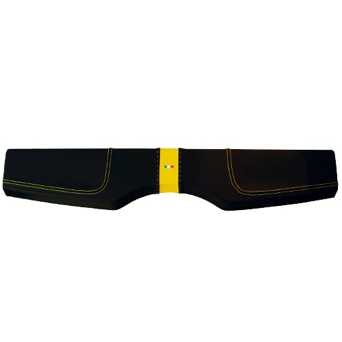 FIAT/ABARTH レザートノカバー(ブラック×イエロー)｜ラテン車の雑貨と