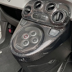 koshi ABARTH カーボンエアベントコンソールカバー KOSHI ABARTH カーボンエアベントコンソールカバー｜ラテン車の