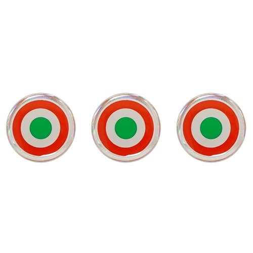 サークルトリコローレ3Dステッカー【S】3枚セット｜ラテン車の雑貨と