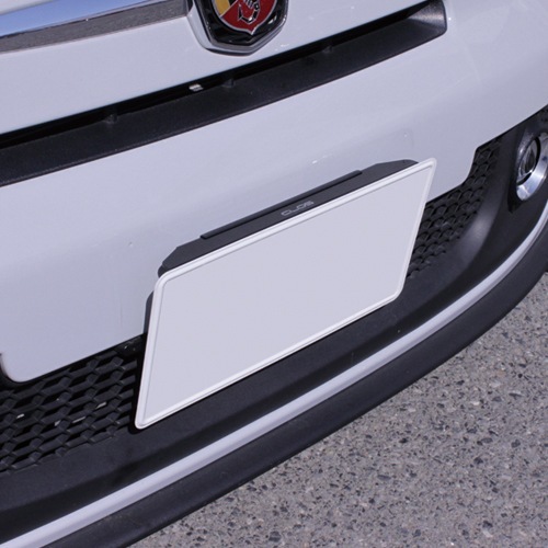 CLOS FIAT/ABARTH フロントナンバーステー(ブラック)｜ラテン車の雑貨