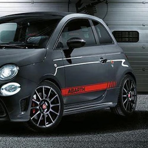 ABARTH 純正 595 サイドストライプ デカールセット【レッド】｜ラテン