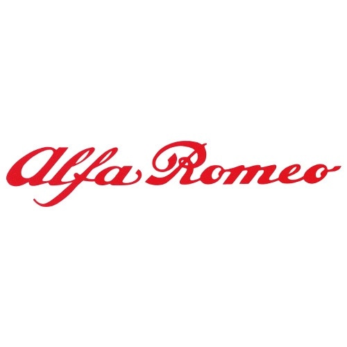 Alfa Romeo ロゴ切り文字ステッカー 3.5×18cm(レッド)｜ラテン車
