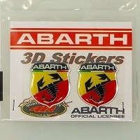 ABARTH ���� 3D���ƥå����ڥ���֥��� 2�祻�å� ���Х��