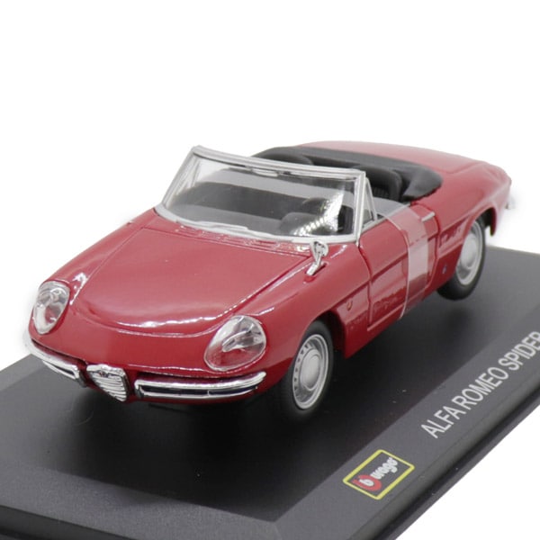 Alfa Romeo 純正 SPIDER 1966 ミニカー（レッド） burago製 1/32