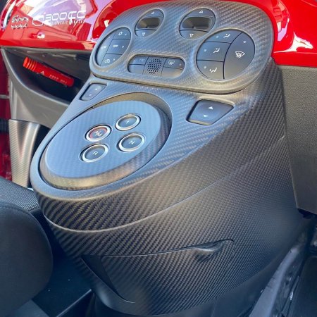 THREEHUNDRED ABARTH 500/595 マットカーボンシフトコンソールパネル