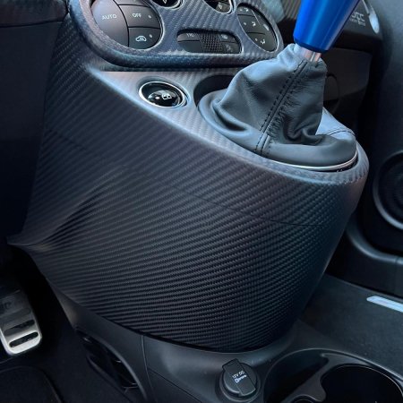 THREEHUNDRED ABARTH 595 マットカーボンシフトコンソールパネル