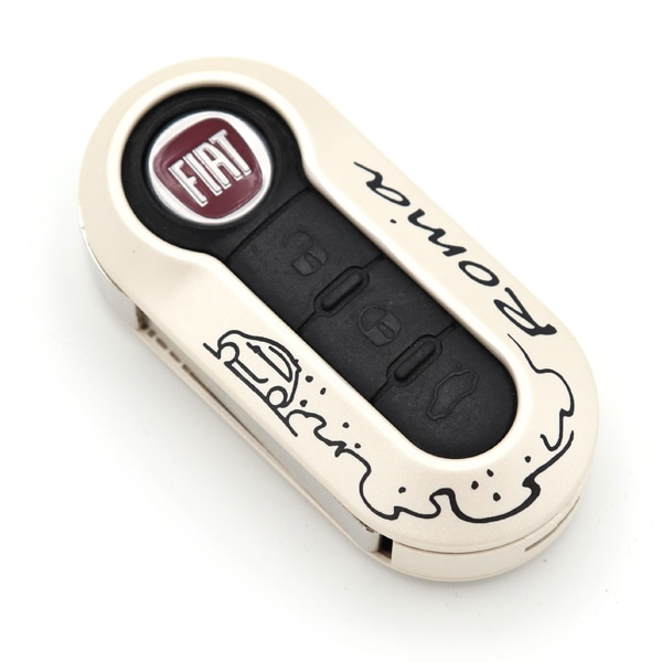 FIAT 純正 「Roma」 キーカバー（ホワイト）｜ラテン車の雑貨とパーツ