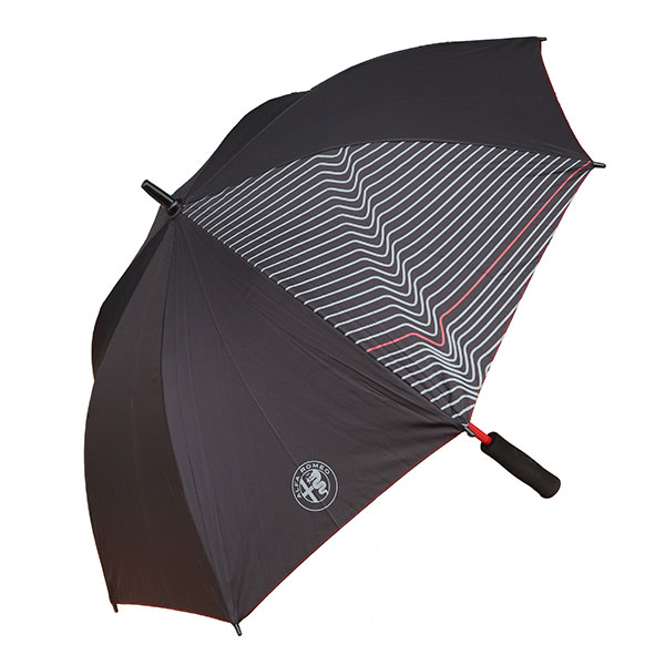 Alfa Romeo 純正 アンブレラ エンブレム×波形ライン（ブラック）傘