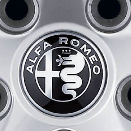 Alfa Romeo Junior 純正 ホイールセンターキャップ モノトーンロゴ 
