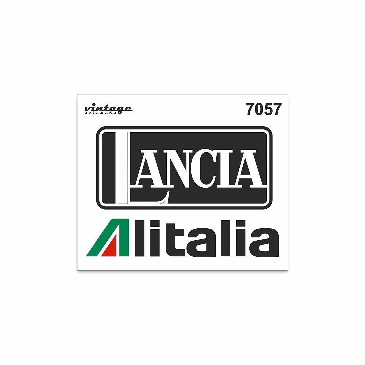 LANCIA ヴィンテージ ランチア アリタリア ステッカー 10×12㎝｜ラテン