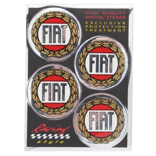 FIAT アルミタイプステッカーセット 旧エンブレム【4枚セット 