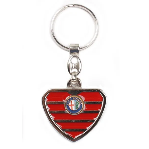 Alfa Romeo スクデット キーリング レッド｜ラテン車の雑貨とパーツ