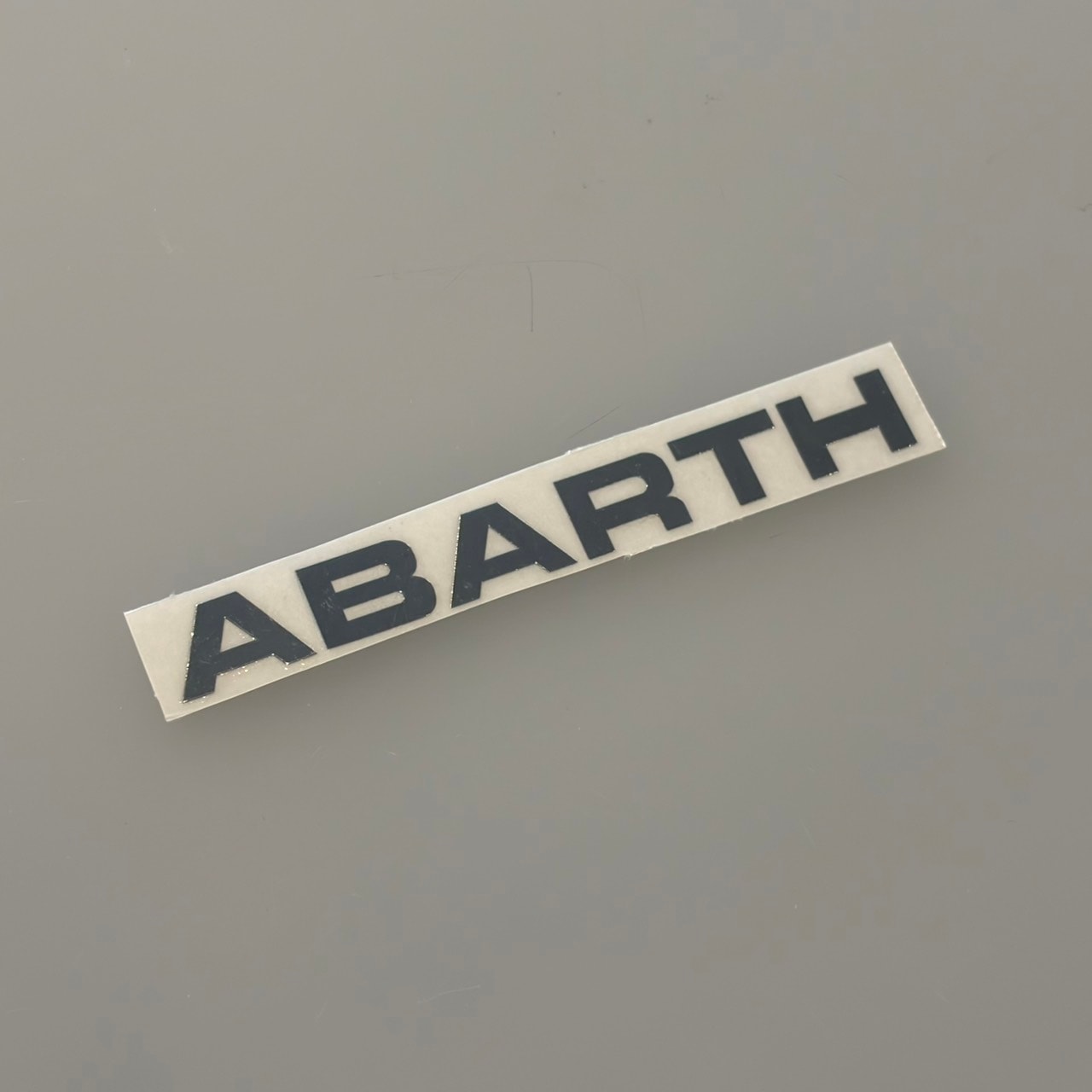 ABARTH アルミタイプ切り文字ロゴステッカー クロームシルバー（1.0