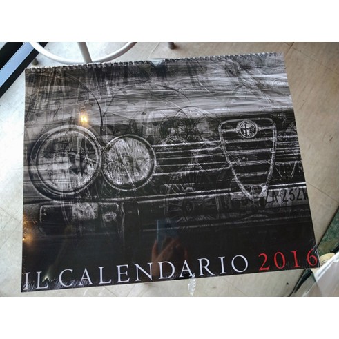 イタリア　ミラノ　壁掛カレンダー　フィアット/アルファロメオ/ランチア デッドストック】Alfa Romeo カレンダー IL CALENDARIO 2016｜ラテン車