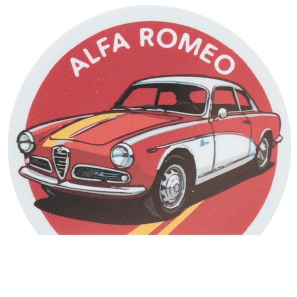 Alfa Romeo Giulietta ヴィンテージ イラスト ステッカー｜ラテン車の