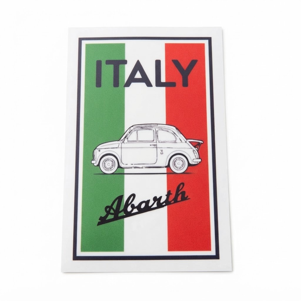 ABARTH チンク・イタリアーノステッカー｜ラテン車の雑貨とパーツ通販