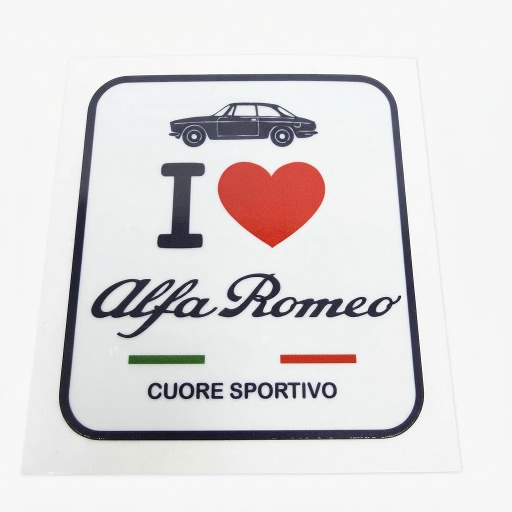 アイラブ Alfa Romeo ステッカー｜ラテン車の雑貨とパーツ通販 FLATOUT