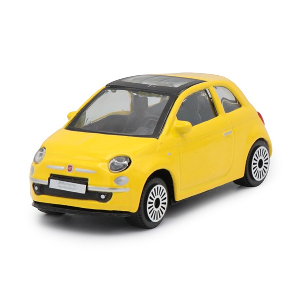 FIAT 純正 500 1/43 ミニカー(イエロー) burago フィアット｜ラテン車