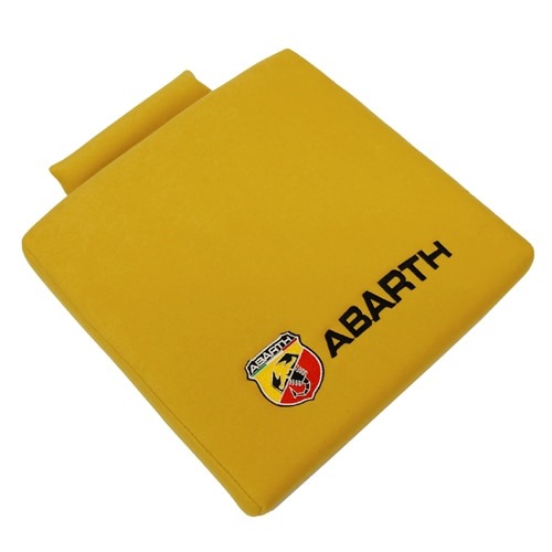 ABARTH ロゴ刺繍 シートクッション(イエロー)｜ラテン車の雑貨と