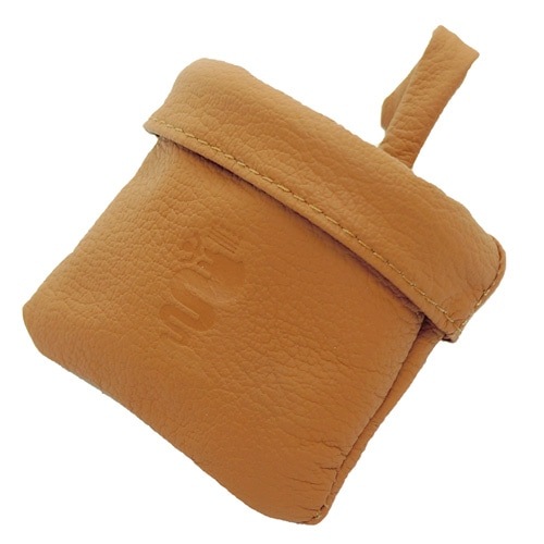 Biscione フック付 レザー小物入れ(キャメル)｜ラテン車の雑貨とパーツ