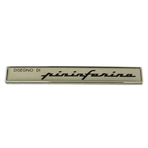 Pininfarina ロゴプレート 142mm×20mm｜ラテン車の雑貨とパーツ通販