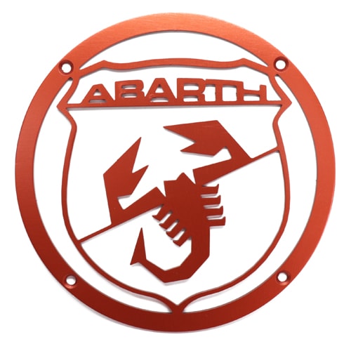 アバルト　スピーカーカバー　レッド　ABARTH アバルト 500e スピーカーカバー | イタリア製 RED - アバルト