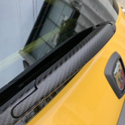 THREEHUNDRED ABARTH マットカーボンリアワイパーカバー(S3/S4 