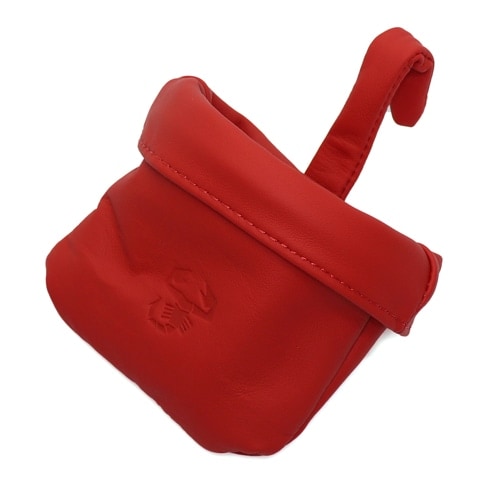 ABARTH スコーピオン フック付 レザー小物入れ(レッド)｜ラテン車の