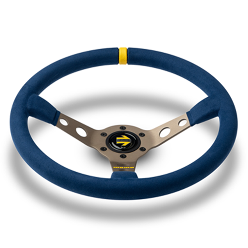 MOMO ステアリング MOD.07 マイクロファイバー ブルー｜ラテン車の雑貨