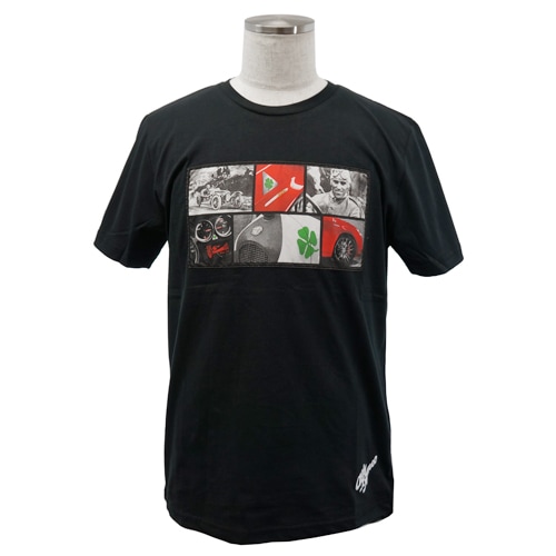 Alfa Romeo 純正 プリント 半袖Tシャツ(ブラック)｜ラテン車の雑貨と  