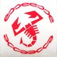 ABARTH ���åƥ��󥰥��ƥå��� ľ��8.0�ѡʥ�åɡ��֥�å��������������ۥ磻�ȡ�