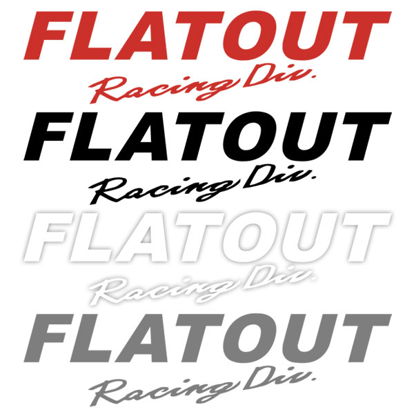 FLATOUT Racing Div �ڤ�ʸ�����ƥå�����64mm��250mm��