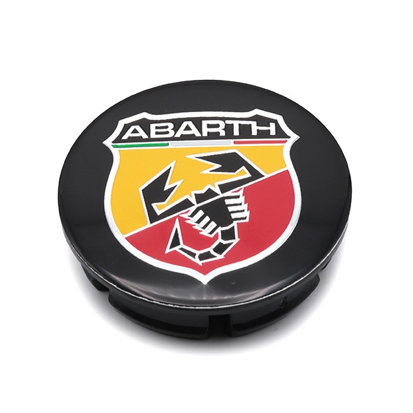 ABARTH ロゴ ホイールセンターキャップ 4個セット（ブラック）【直径