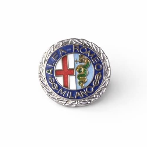 Alfa Romeo エンブレムピンコレクション コンプリート記念盾 Alfa Romeo エンブレムピンバッジ【MILANO】シルバー｜ラテン車の雑貨