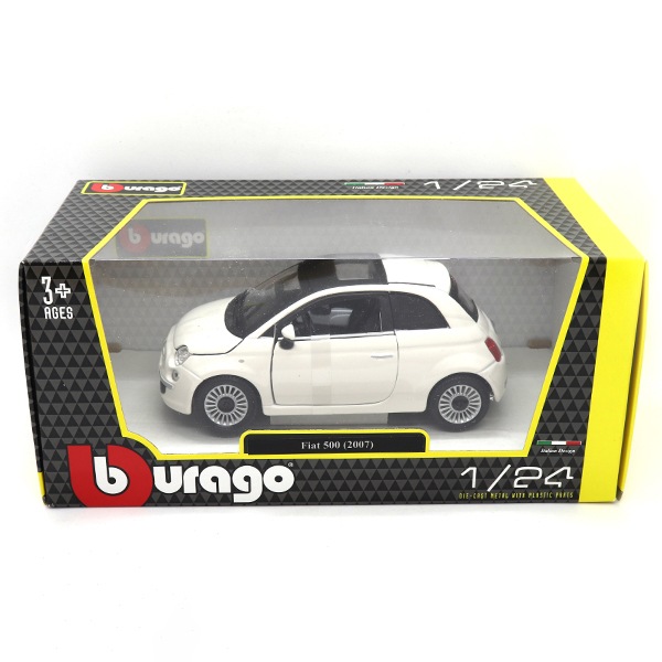 FIAT 500��2007�� 1/24�������� �ߥ˥����ʥۥ磻�ȡ� burago