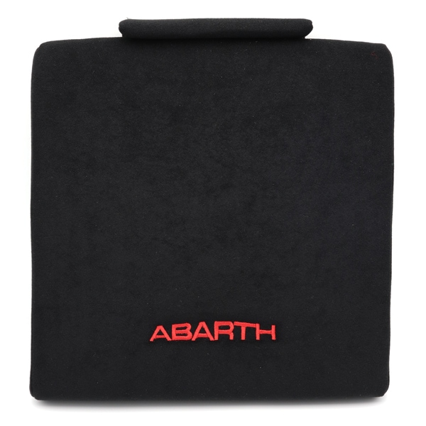 ABARTH ロゴ刺繍 シートクッション【ロゴのみ】(ブラック)｜ラテン車の