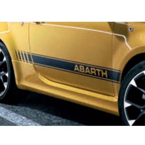ABARTH 純正 595 サイドストライプ デカールセット【ブラック