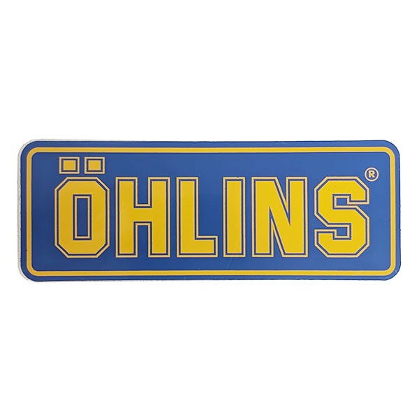OHLINS オーリンズ 看板 サインボード超美品！！！ OHLINS ステッカー 4.0×12.3cm｜ラテン車の雑貨とパーツ通販 FLATOUT