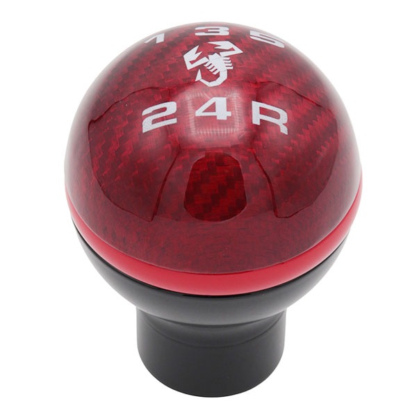 ABARTH シフトノブ レッド ABARTH スコーピオン カーボン シフトノブ(レッド×レッドリング