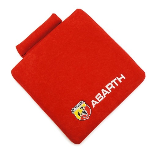 ABARTH ロゴ刺繍 シートクッション(レッド)｜ラテン車の雑貨と